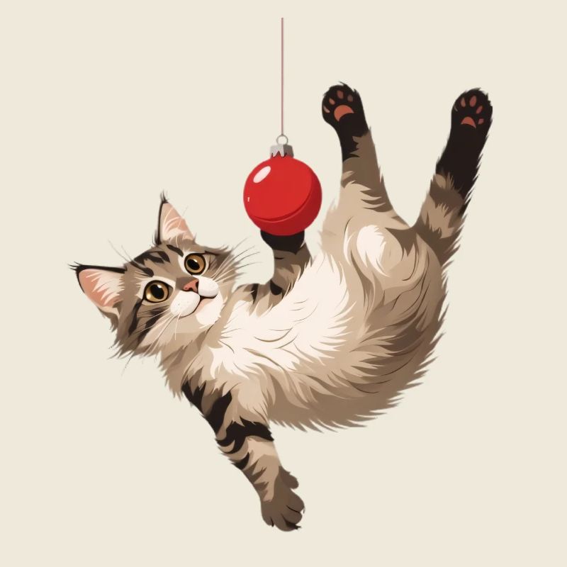 Katzenakrobat Ballspiel