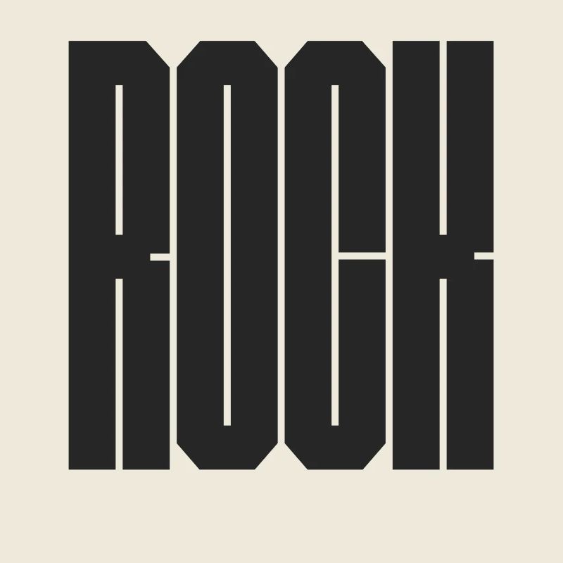 Kühnes und minimalistisches geometrisches Rock-Logo