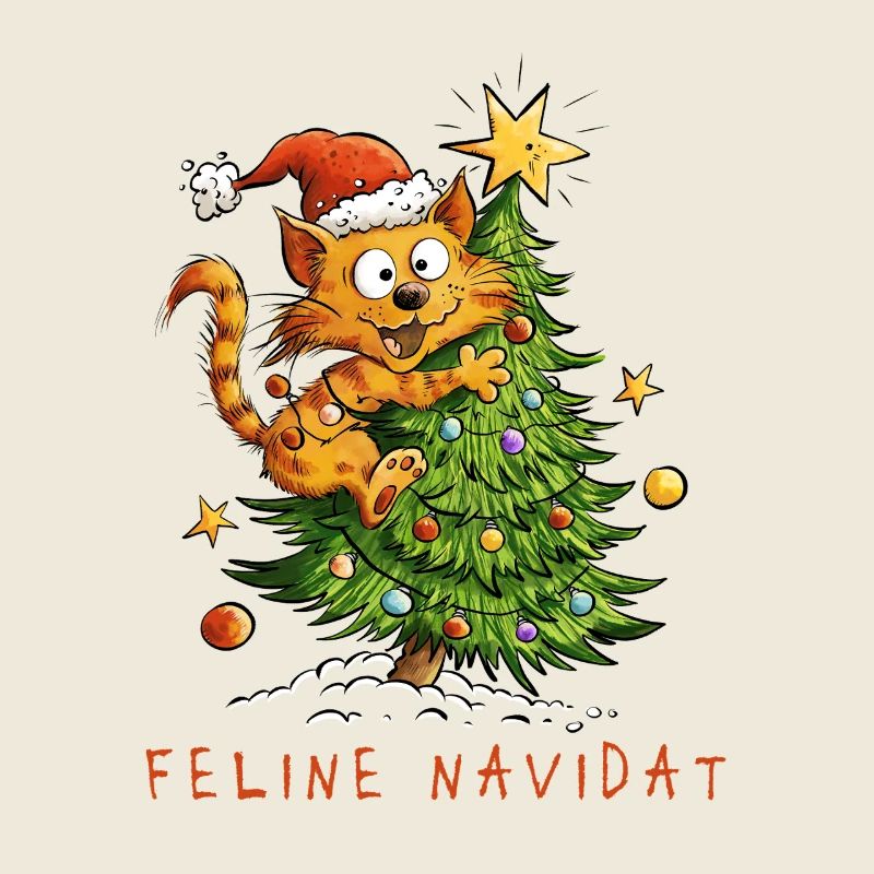 Feline Navidad Weihnachtskatze