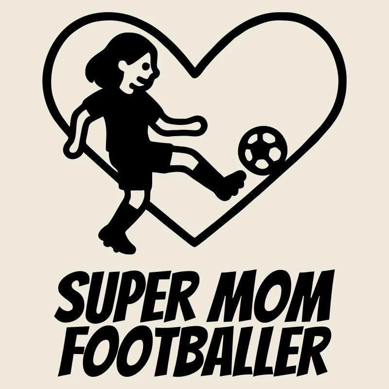Super Maman Footballeuse – Heart Design