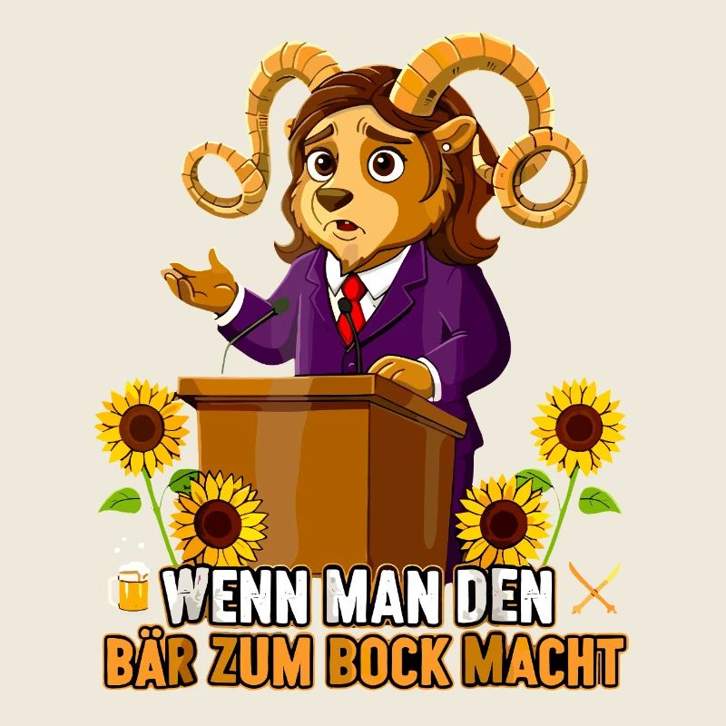 Bär zum Bock machen Sonnenblume Wortwitz Satire