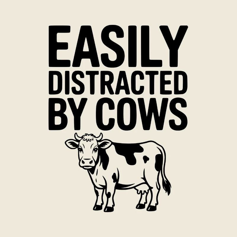 Facilement distrait par les vaches
