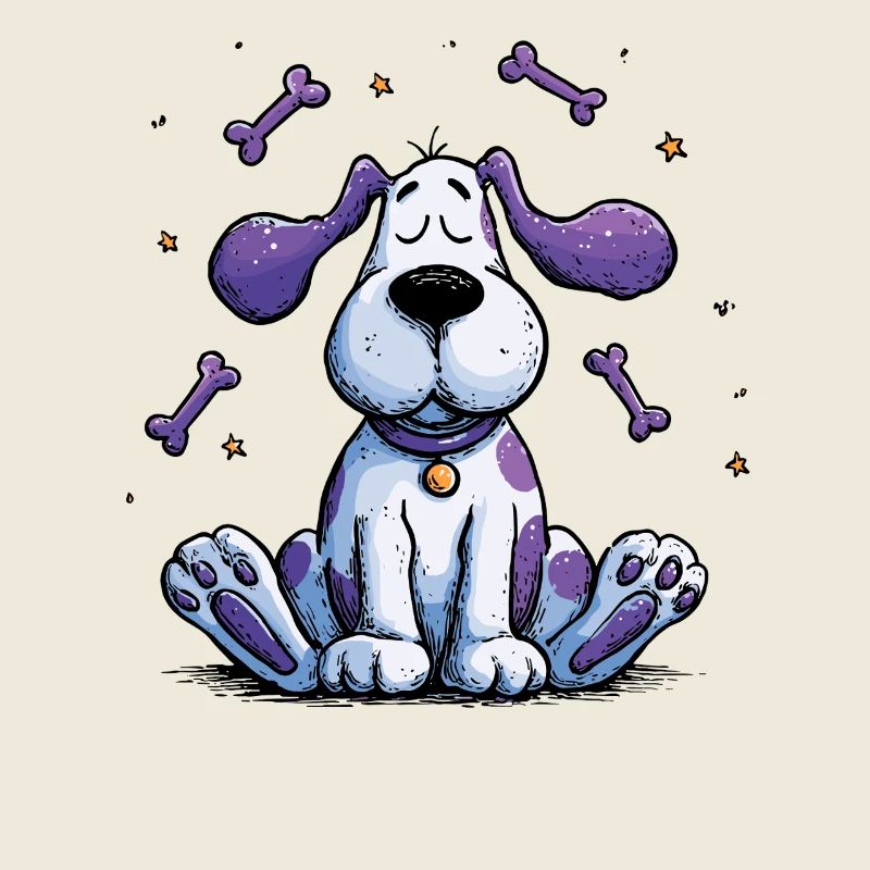 Weltraumhund mit Knochenstern