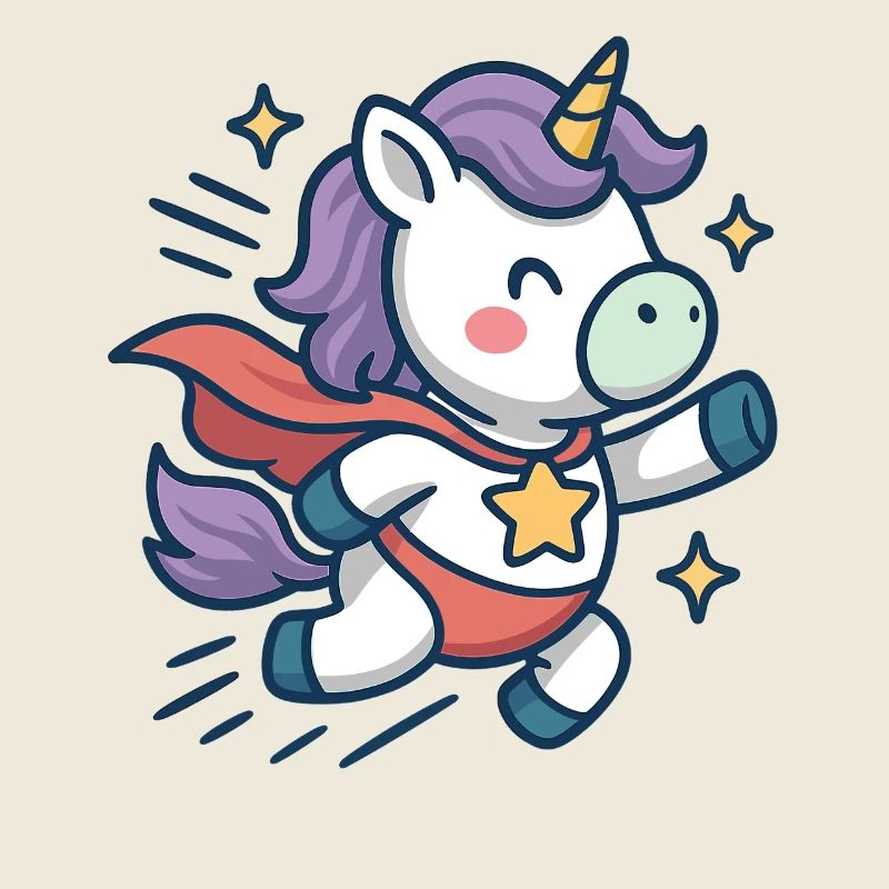 Süßes Super Einhorn, Lauf Shirt, Kinder
