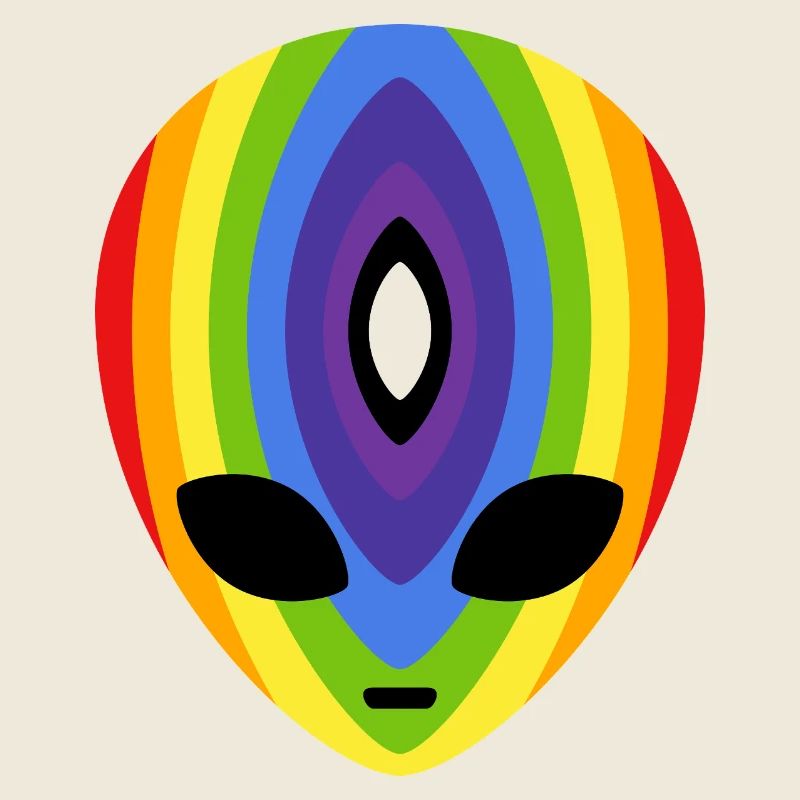 Extraterrestre arc-en-ciel prismatique