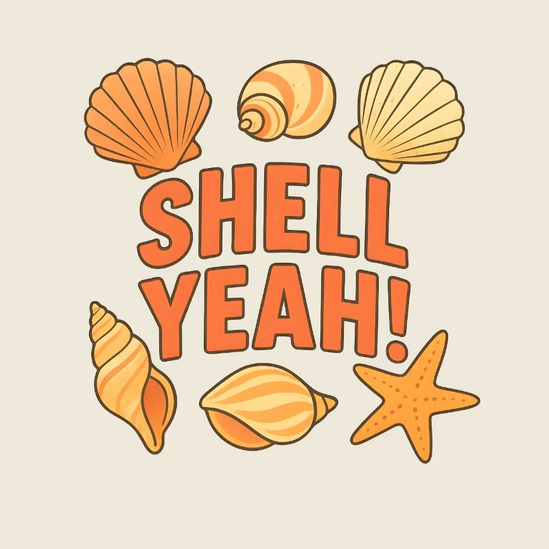 Shell Yeah! Muschel Strand Spruch Design