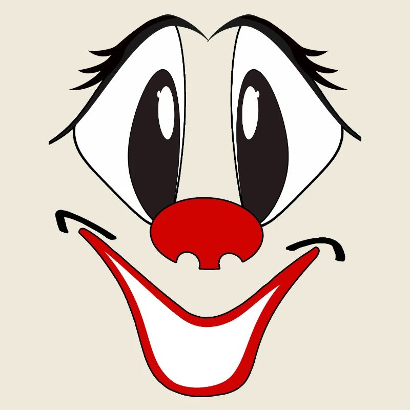 Laughing Clown Cartoon Face