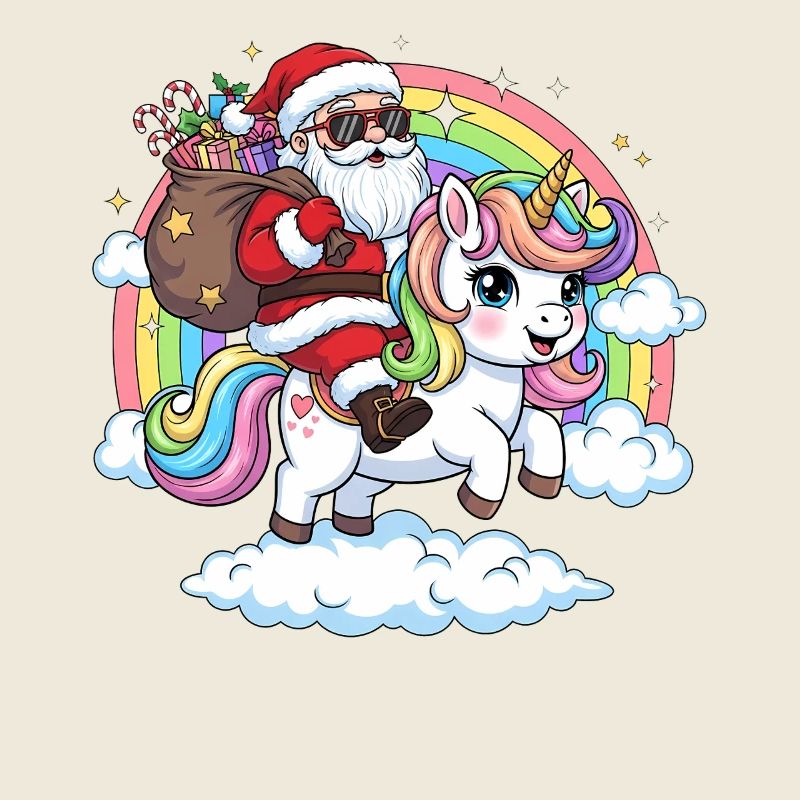 Weihnachtsmann Einhorn 