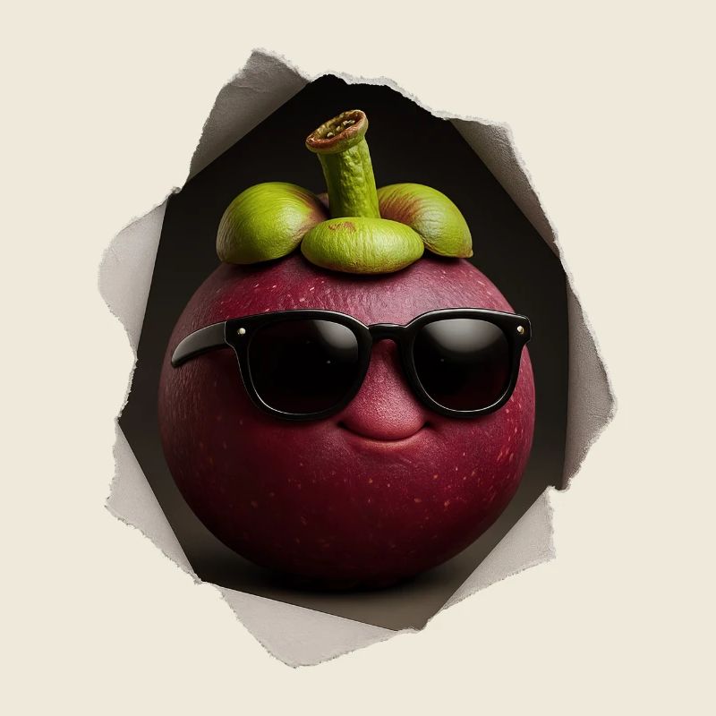 Mangostane mit Sonnenbrille