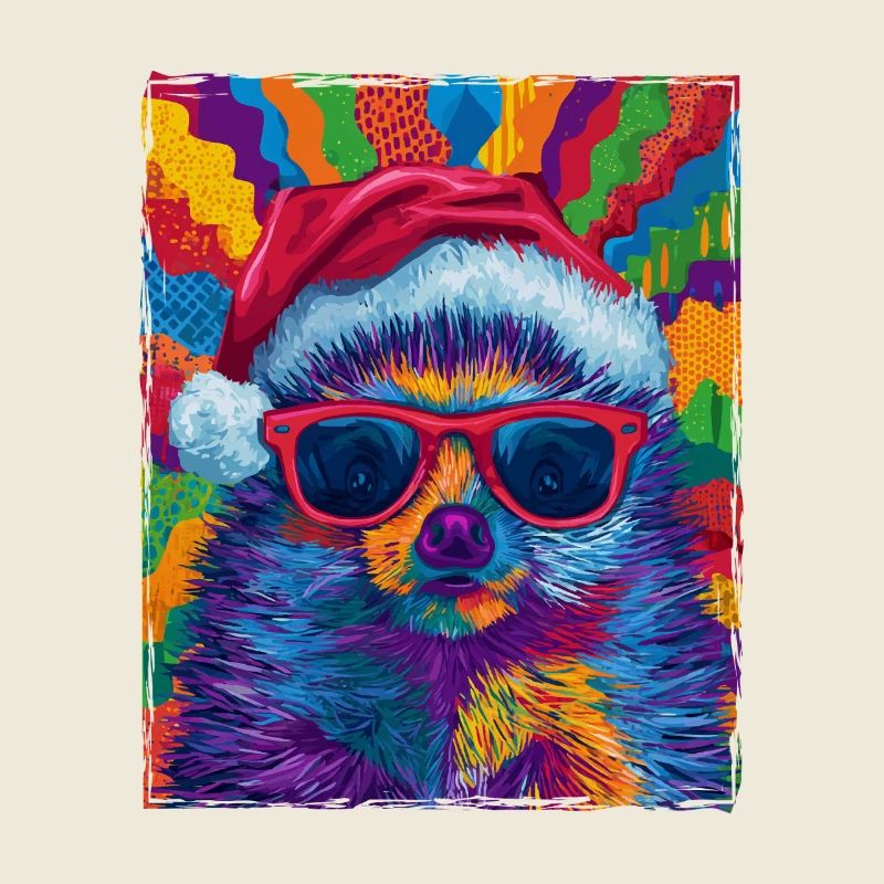 Portrait de Noël du hérisson
