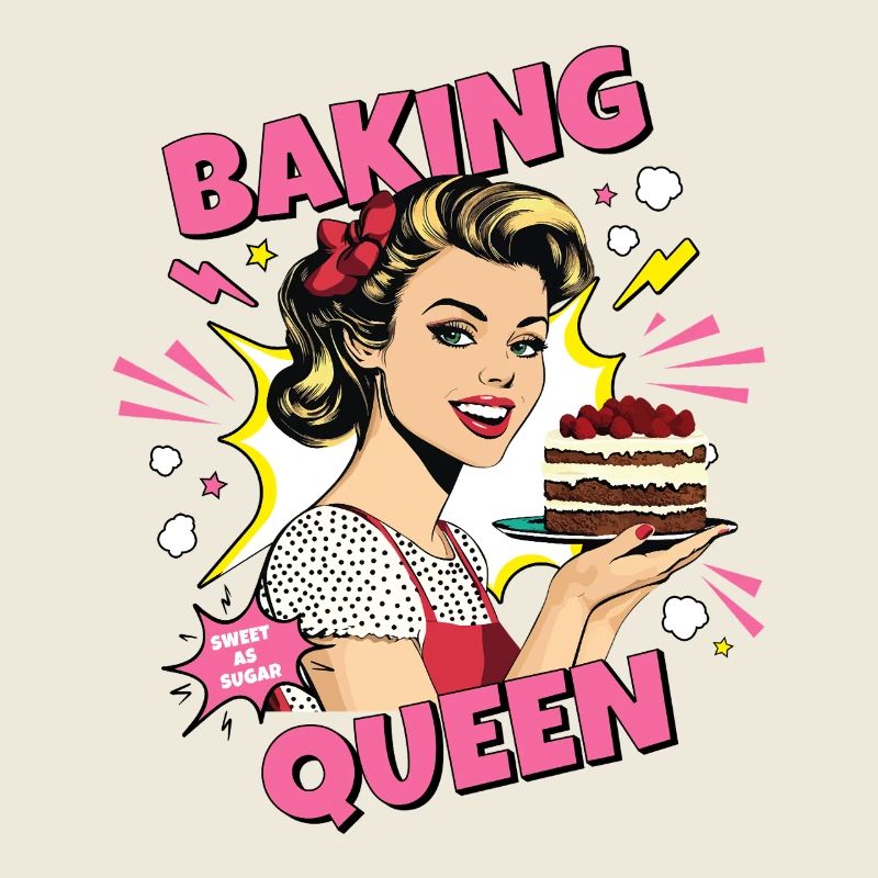 Cuisson Gâteau Cuisson Reine Cuisson Fée Boulanger Pop Art