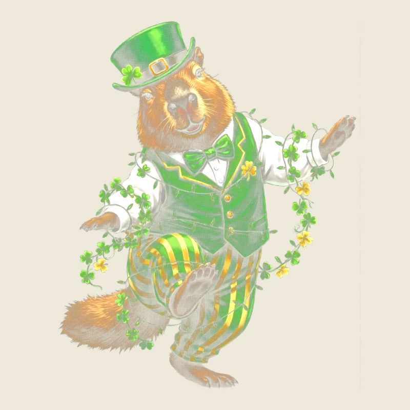 Leprechaunic hamster in lucky outfit