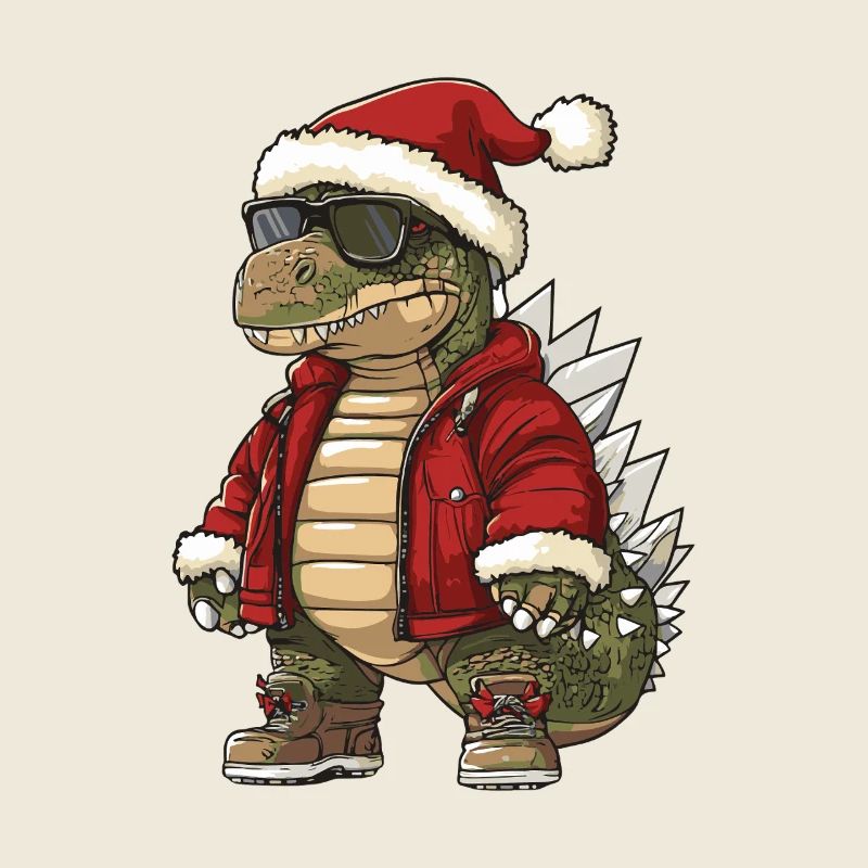 Dinosaurier stegosaurus Weihnachten Winter