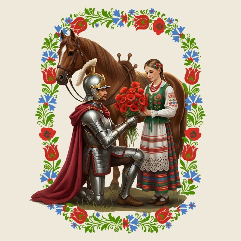 Polish Knight and Folk Maiden Romance
