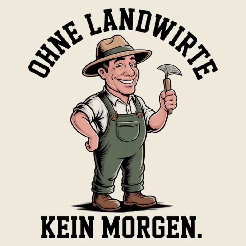 Bauer Cartoon mit Hacke