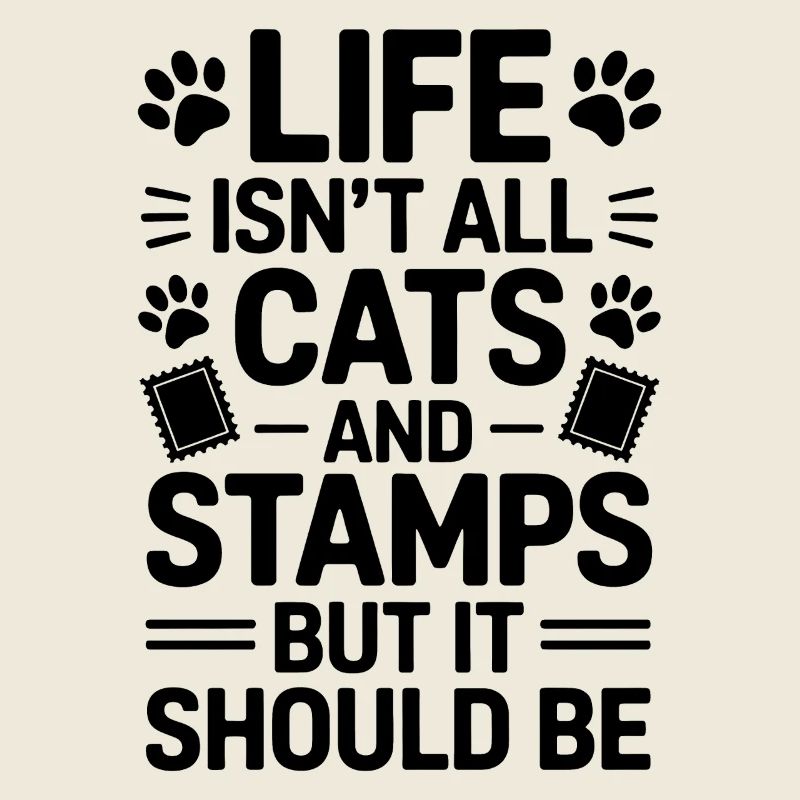 Briefmarken Spruch Katze Witz Briefmarken Geschenk