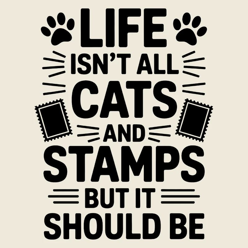 Briefmarken Spruch Katze Witz Briefmarken Geschenk