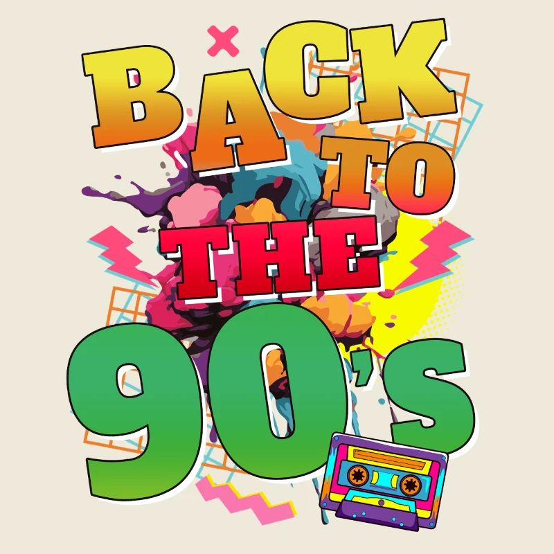 Back to the 90s Neon Graffiti