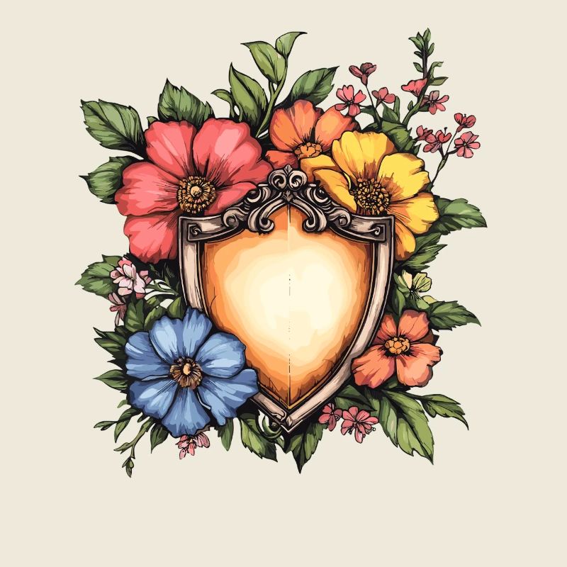 Signe floral dans un jeu de couleurs