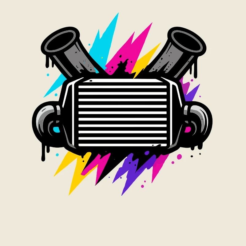 Intercooler Neon Art, Tuning Scene Shirt