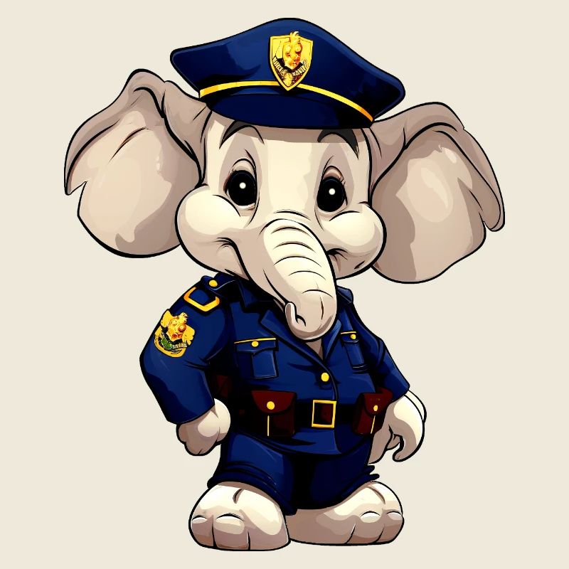 Elefant Polizei