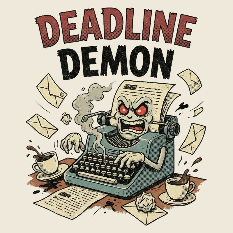 Deadline Demon – Angry Retro Typewriter