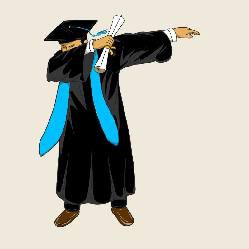 Dabbing Boy Abschlussklasse 2026 Himmelblau