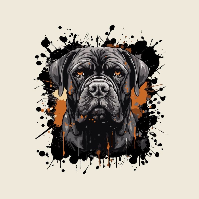 Farbklecks Bulldog Portrait