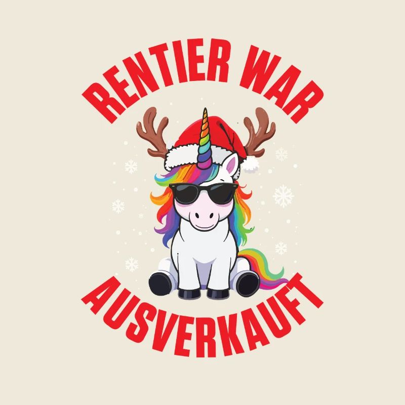 Reindeer a affiché complet Unicorn Christmas Drôle