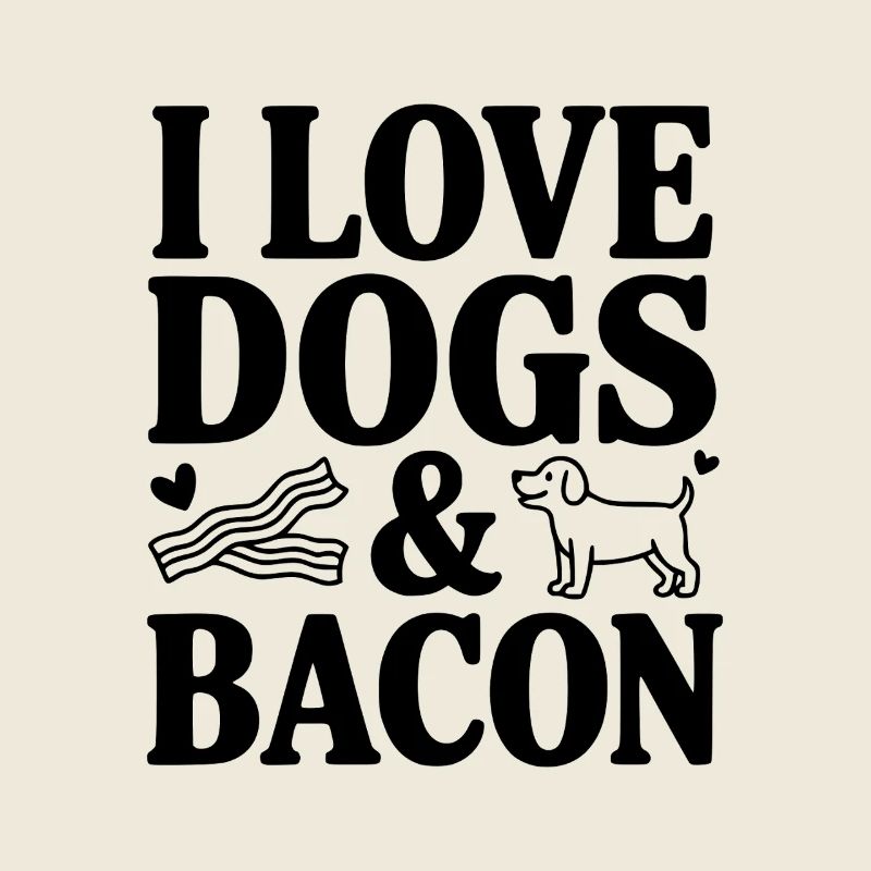 J’adore les chiens et le bacon