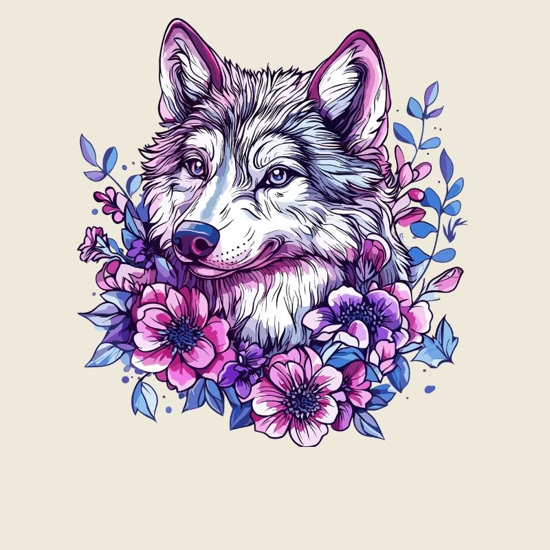 Loup fleur : explosion de couleurs dans la couronne de fleurs