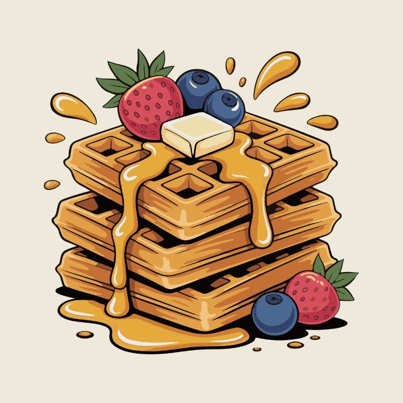 Fruity waffle art