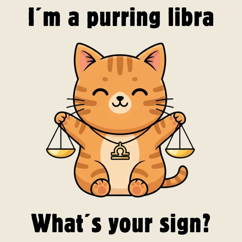 Sternzeichen Waage Katze – Cute Libra Zodiac