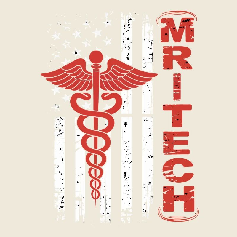 Rote MedTech Caduceus Flagge