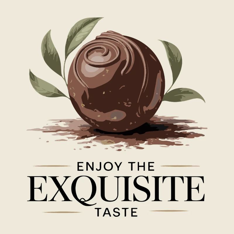 Éclat de feuille de truffe au chocolat