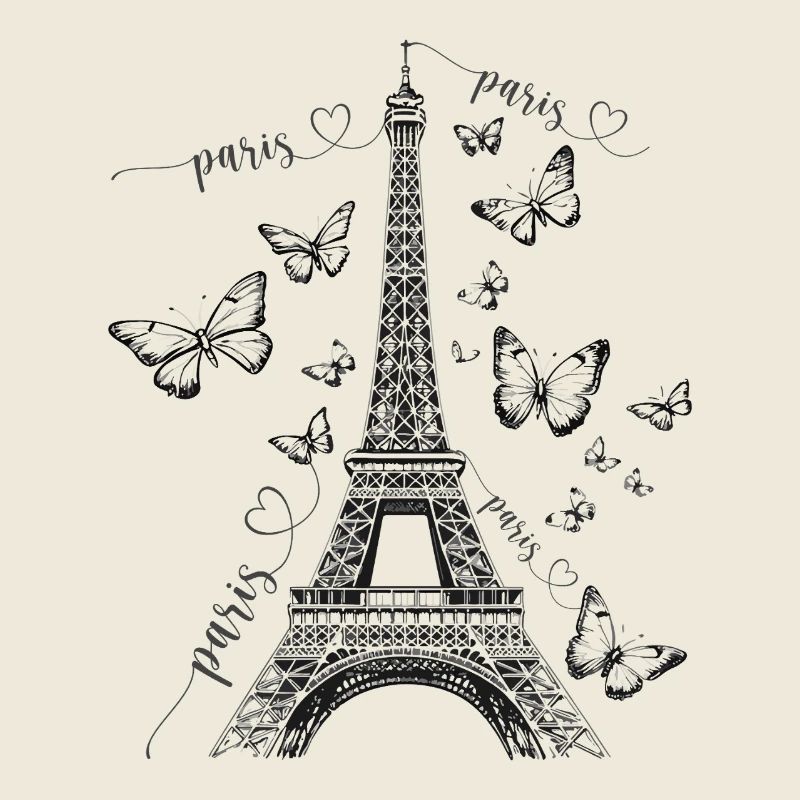 Paris Eiffelturm Frankreich Schmetterlinge Kunst