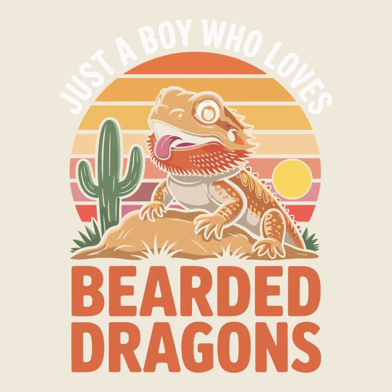Dragon barbu Amour au coucher de soleil