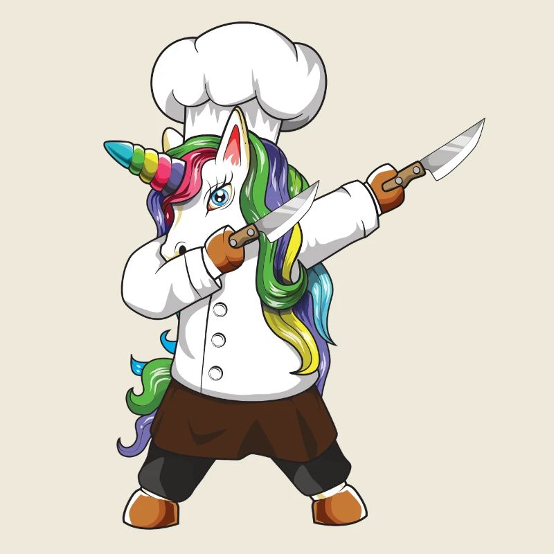 Drôle de cadeau de cuisine licorne cheficorne pour le chef d’appétit