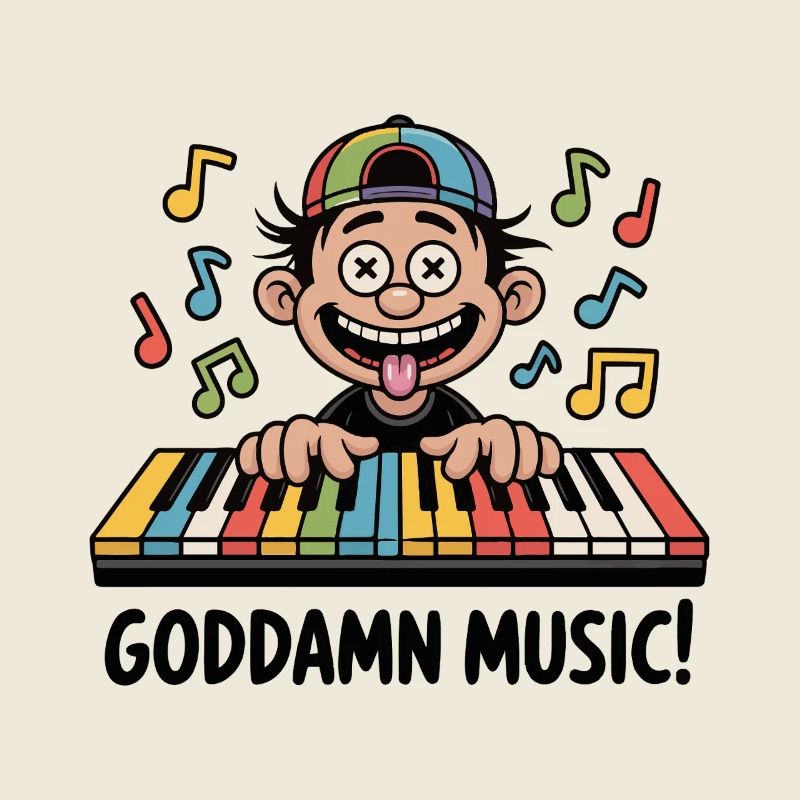 Goddamn Music Cartoon Keyboard