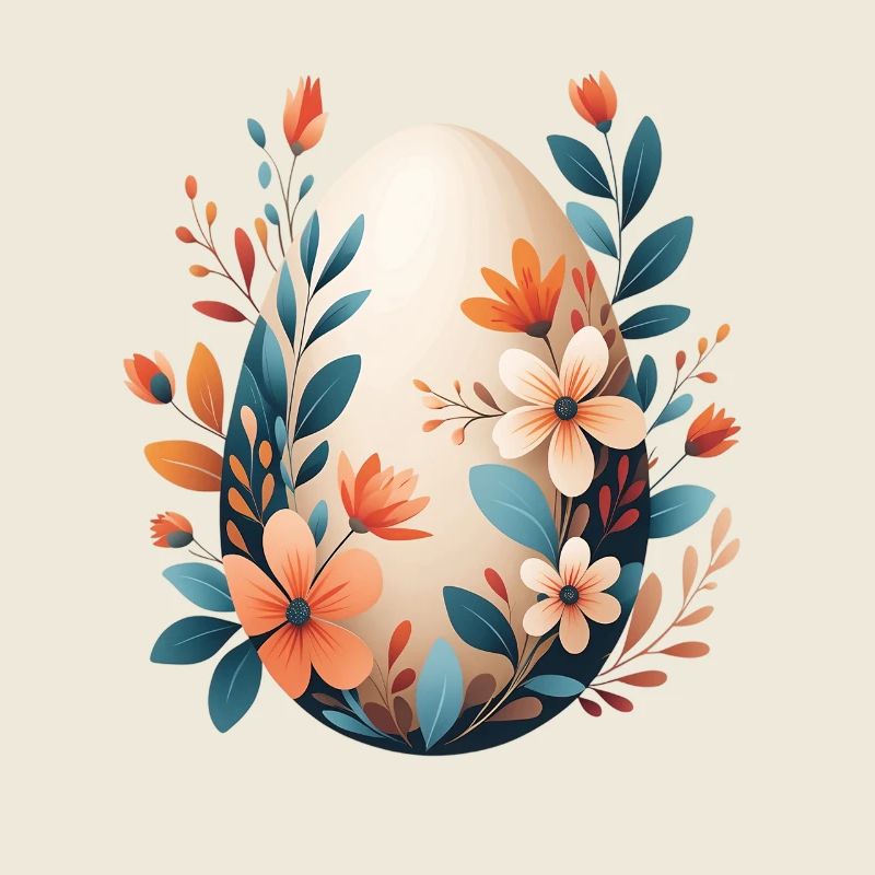 Œuf de fleur de printemps