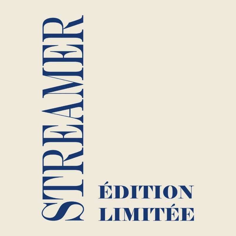 Limitierte Edition Blue Serif Streamer