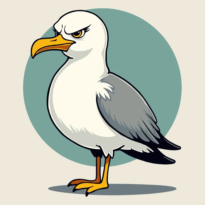 Mouette coquine Enfant côtier drôle Maritime