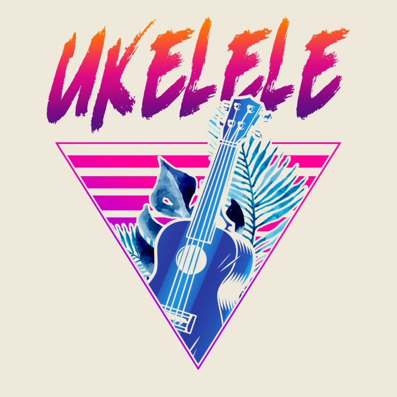 Hawaiian Ukulele Uke Retro 80s 90s