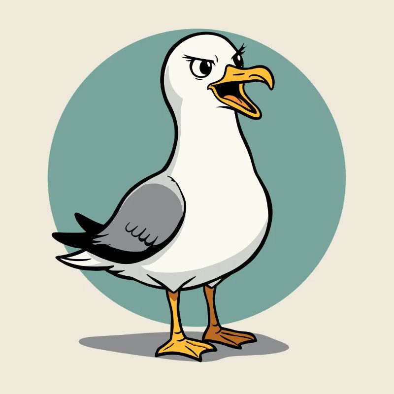 Mouette coquine Enfant côtier drôle Maritime