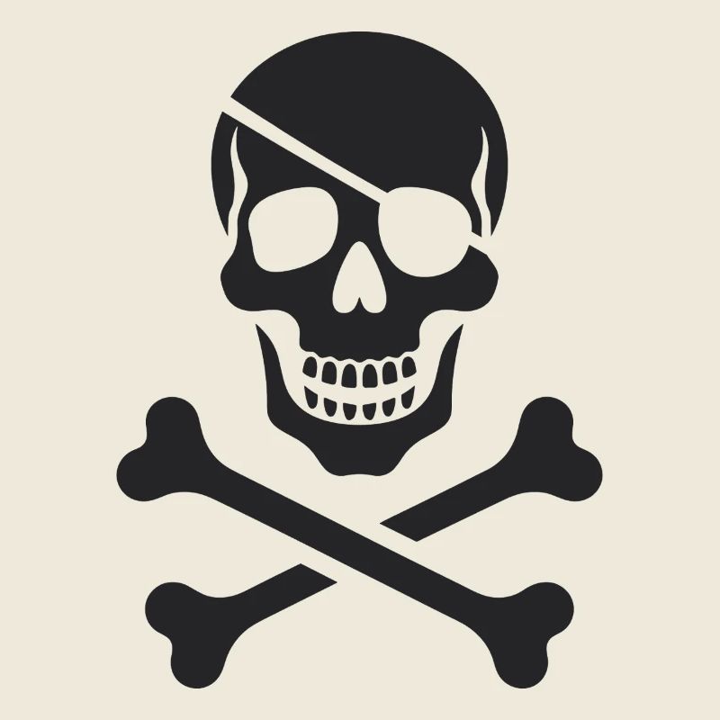 Classic Jolly Roger Pirate Skull