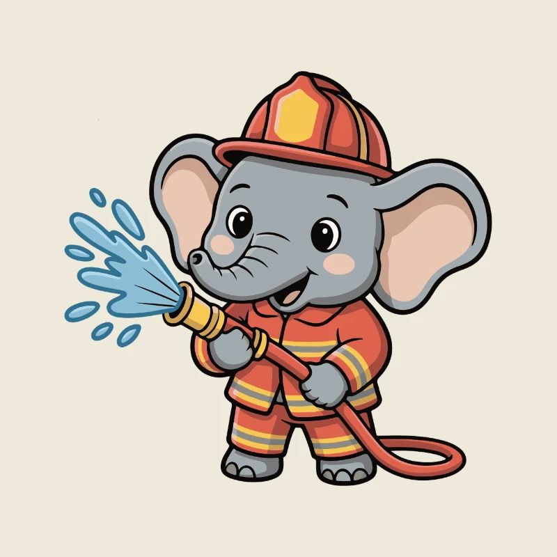 Fire Brigade Elephant Hose Splash
