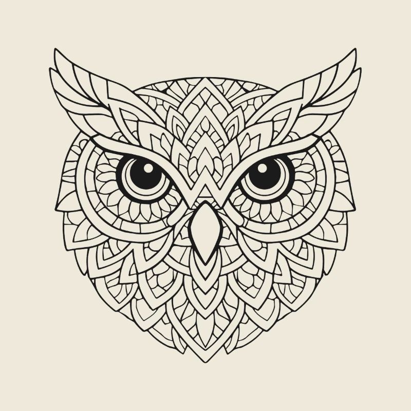 Mandala Owls Ornament