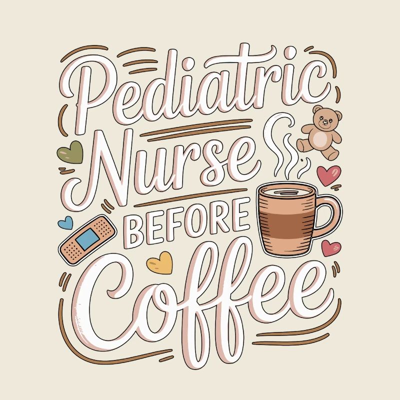 Pediatric Nurse Before Coffee Peds RN Coffee Lover