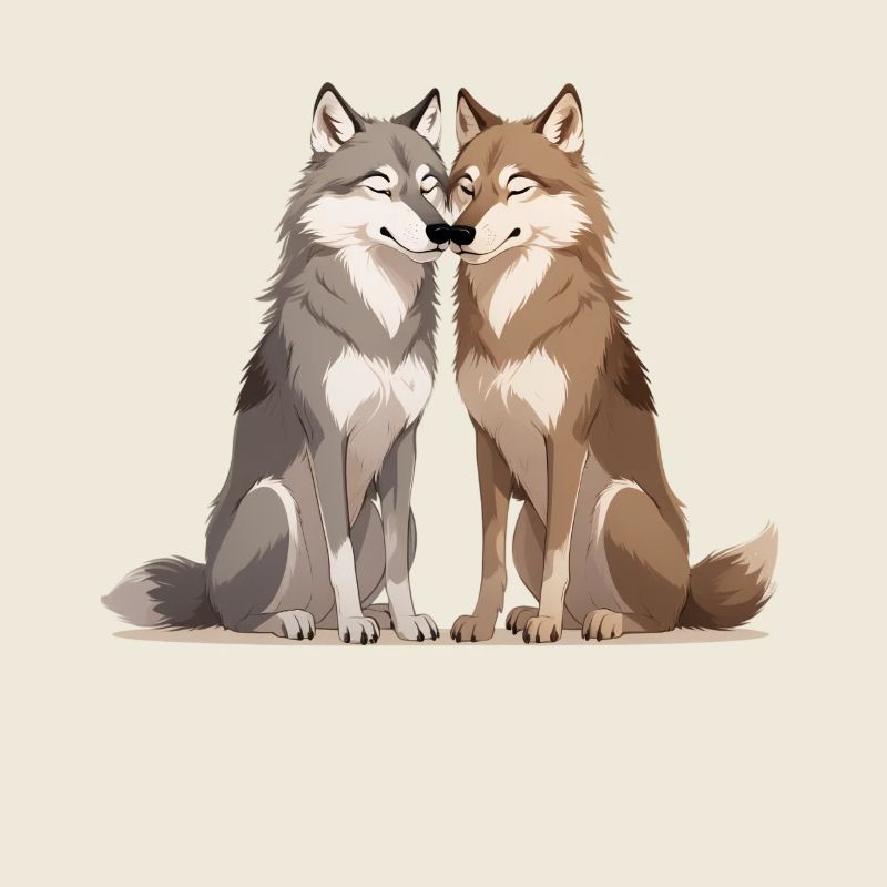Duo des Loups Câlins