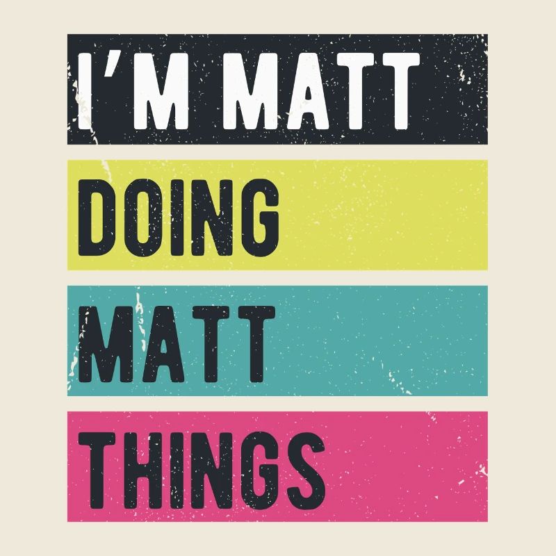 Ich bin Matt und mache Matt-Dinge in Retro-Farben